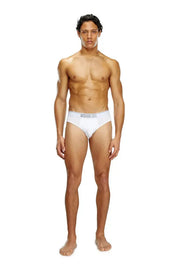 Three-pack of plain logo briefs Diesel