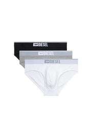 Three-pack of plain logo briefs Diesel