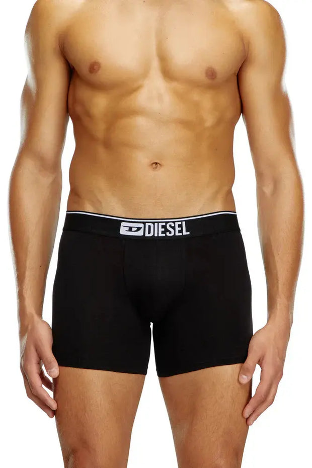 Three-pack of plain long boxer briefs Diesel