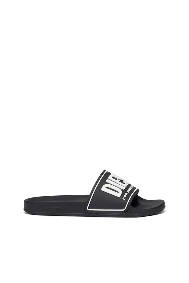 Sa-Mayemi-Rubber slides with embossed logo Diesel