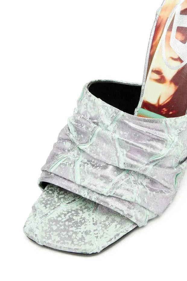 D-Sydney-Mule sandals in shimmering denim Diesel