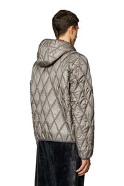 Hooded jacket in quilted nylon Diesel