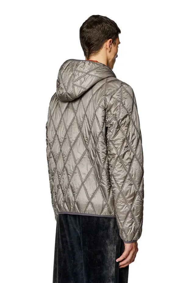 Hooded jacket in quilted nylon Diesel