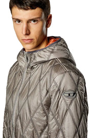 Hooded jacket in quilted nylon Diesel