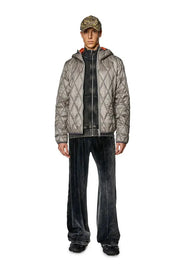 Hooded jacket in quilted nylon Diesel