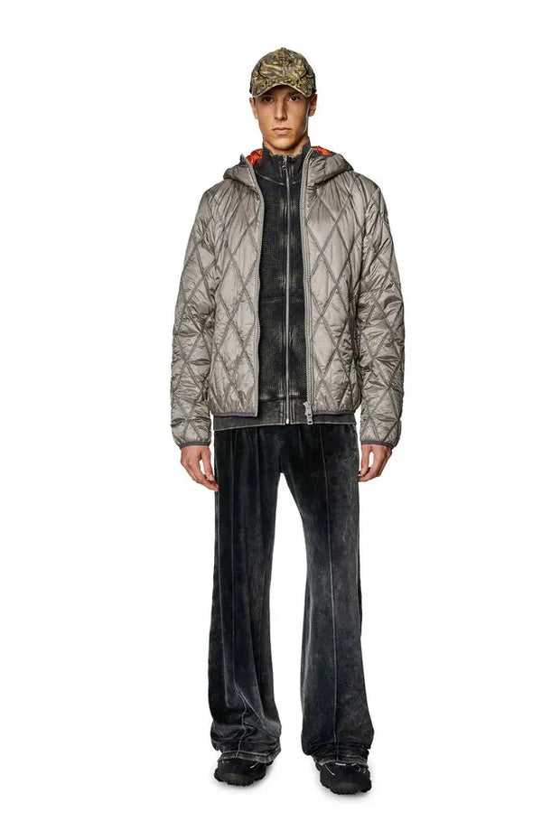 Hooded jacket in quilted nylon Diesel