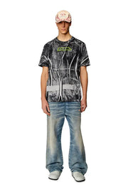 T-shirt with crease-effect print Diesel