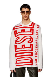 Wool jumper with peel-off Super Logo Diesel