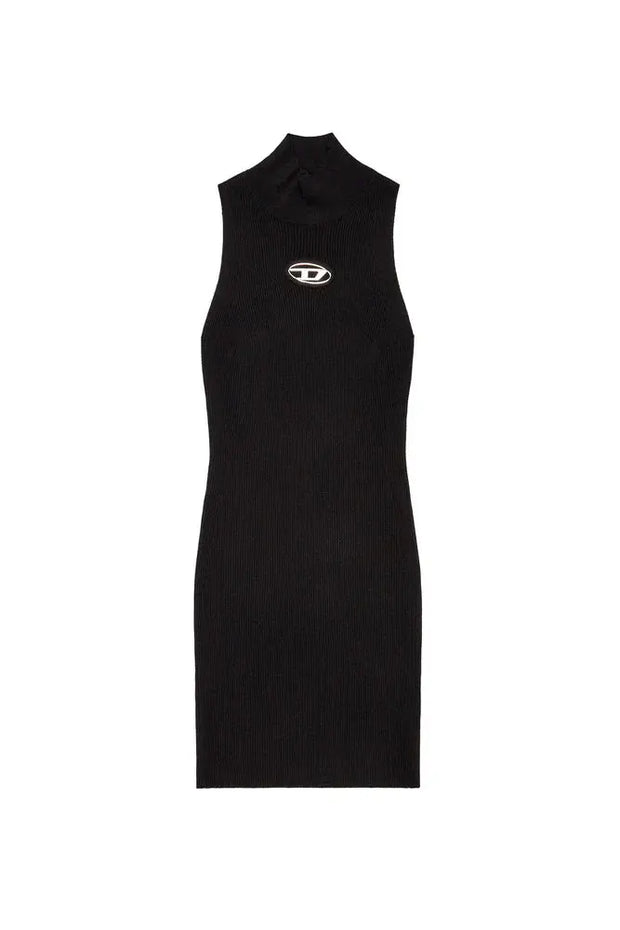 Short turtleneck dress in ribbed knit Diesel