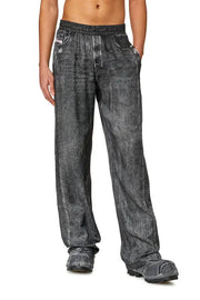 Track pants with denim print Diesel