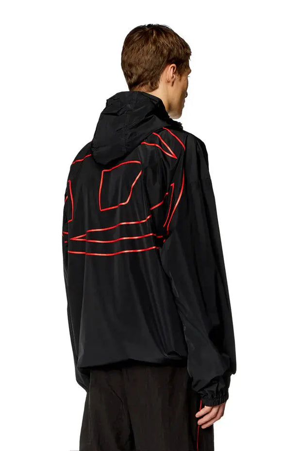 Windbreaker with shiny Oval D print Diesel