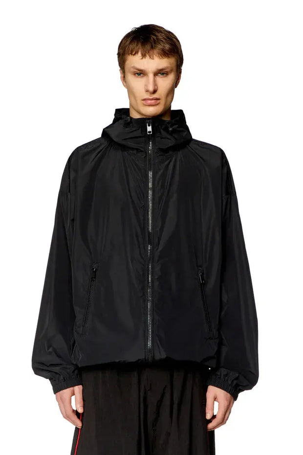 Windbreaker with shiny Oval D print Diesel