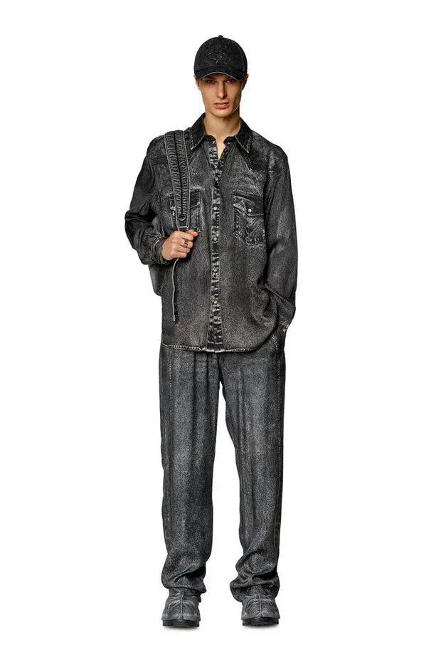 Fluid shirt with denim print Diesel
