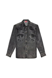 Fluid shirt with denim print Diesel