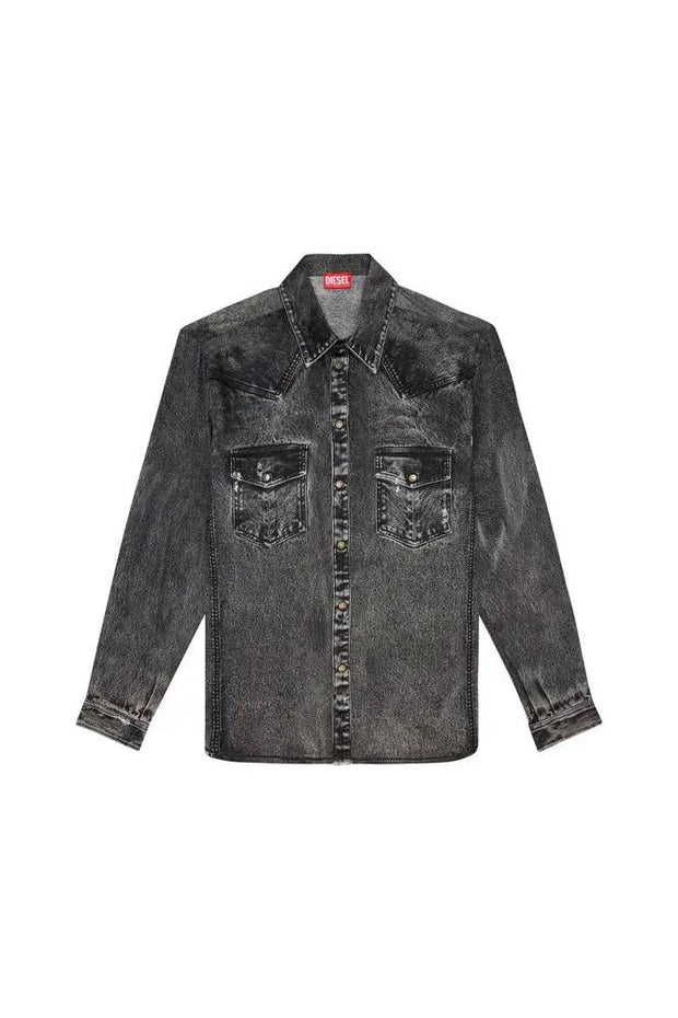 Fluid shirt with denim print Diesel