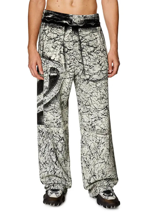 Track pants with cracked coating Diesel
