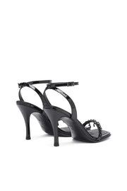 D-Vina Sdl - Strappy sandals in metallic leather Diesel