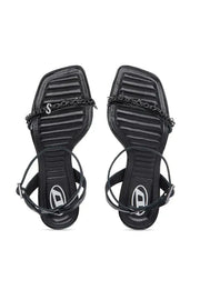 D-Vina Sdl - Strappy sandals in metallic leather Diesel