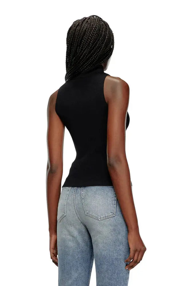 Ribbed-knit turtleneck top Diesel