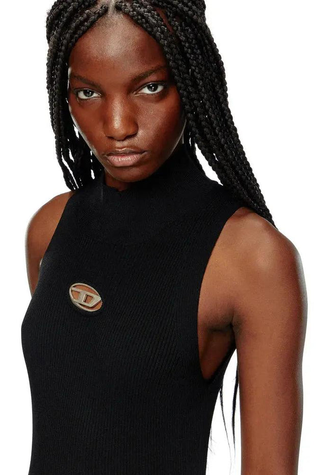 Ribbed-knit turtleneck top Diesel