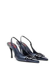 D-Venus Sb - Patent snake-effect slingback pumps Diesel