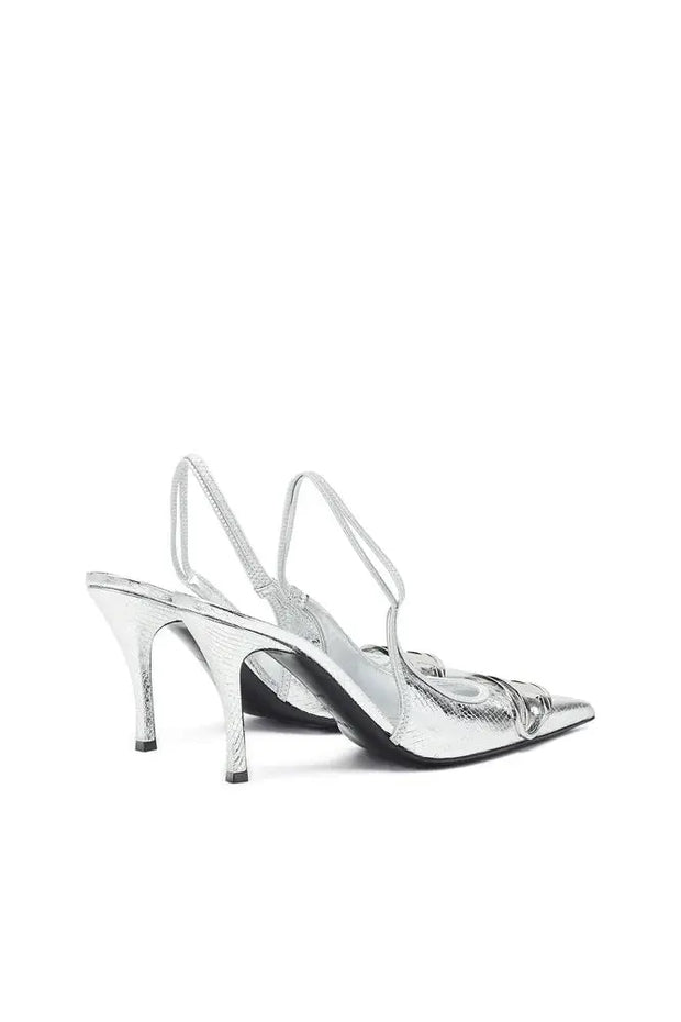 D-Venus Sb - Patent snake-effect slingback pumps Diesel