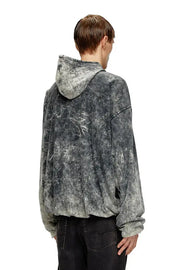 Oval D hoodie in marble jersey Diesel