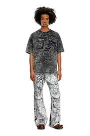 Oval D T-shirt in marble jersey Diesel