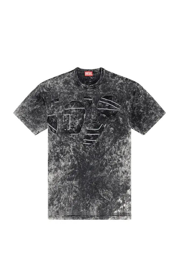 Oval D T-shirt in marble jersey Diesel