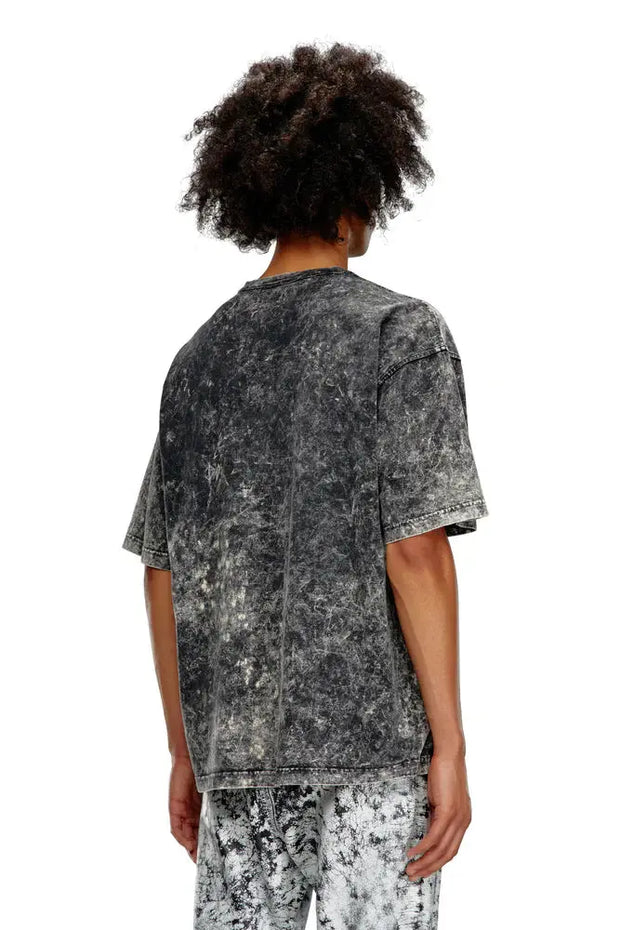 Oval D T-shirt in marble jersey Diesel
