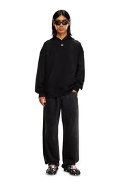 Hoodie with D logo patch Diesel