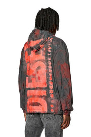 Watercolour-effect windbreaker with logo Diesel