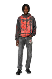 Watercolour-effect windbreaker with logo Diesel