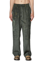 Trompe l'oeil trousers with military print Diesel