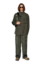 Trompe l'oeil trousers with military print Diesel