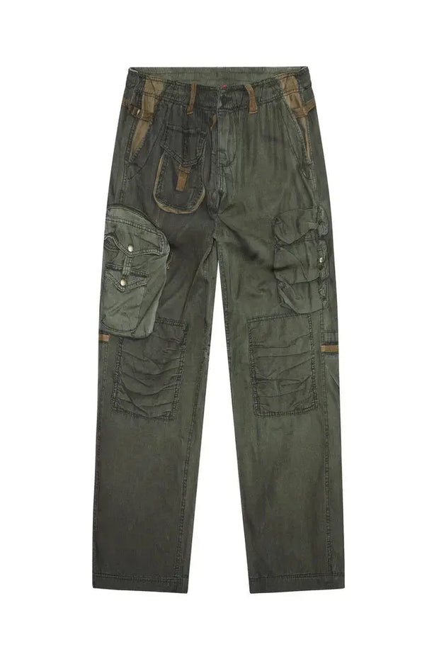Trompe l'oeil trousers with military print Diesel