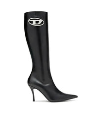 D-Venus-Leather boots with oval D plaque Diesel
