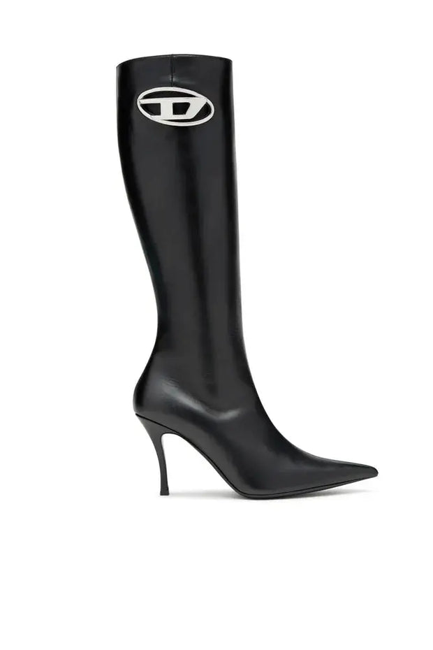 D-Venus-Leather boots with oval D plaque Diesel