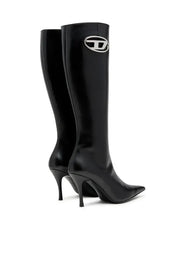 D-Venus-Leather boots with oval D plaque Diesel