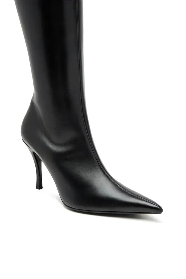 D-Venus-Leather boots with oval D plaque Diesel