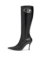 D-Venus-Leather boots with oval D plaque Diesel